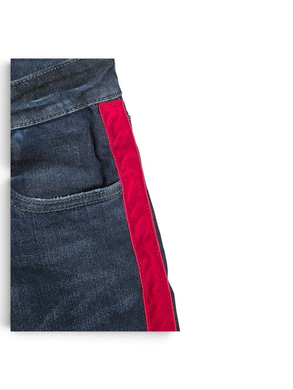 Kut From The Kloth Connie Ankle Skinny With Red Stripe Size 10 - Picture 3 of 5